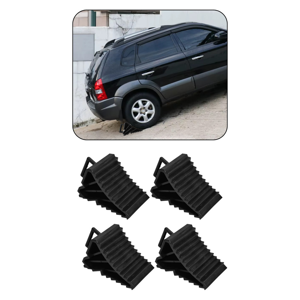Kit 4 Calço Roda Carro Caminhão Onibus Van Universal Preto