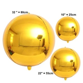 Kit C/ 12 Balão Metalizado Bola Orbiz Globo 4d Dourado Decoração - 4 Cada em Oferta na Shopee