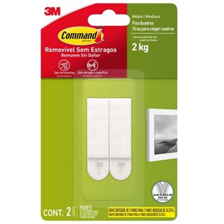 Fixa Quadros Adesivo Command Medio ATE 2KG 2 Unidades 3M em Oferta na Shopee