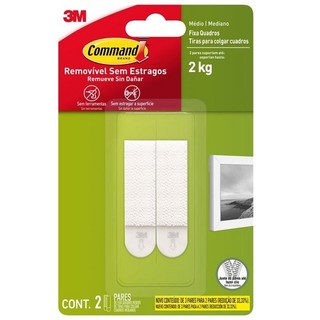 Fixa Quadros Adesivo Command Medio ATE 2KG 2 Unidades 3M