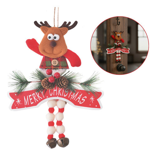 Enfeites Para Porta De Natal Wincy Boneco Enfeite Natal Vermelho Rena