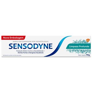 Creme Dental Sensodyne Limpeza Profunda 90g em Oferta na Shopee