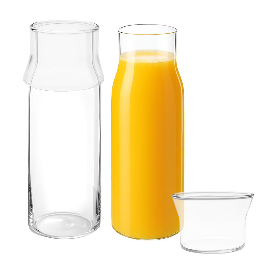 Jarra Decanter Moringa 400ml Com Copo 110ml Água Suco Transparente Resistente