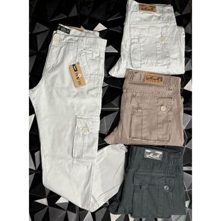 CALÇA CARGO ESTILO CASUAL AMERICANO ORIGINAL MASCULINO SARJA PREMIUM