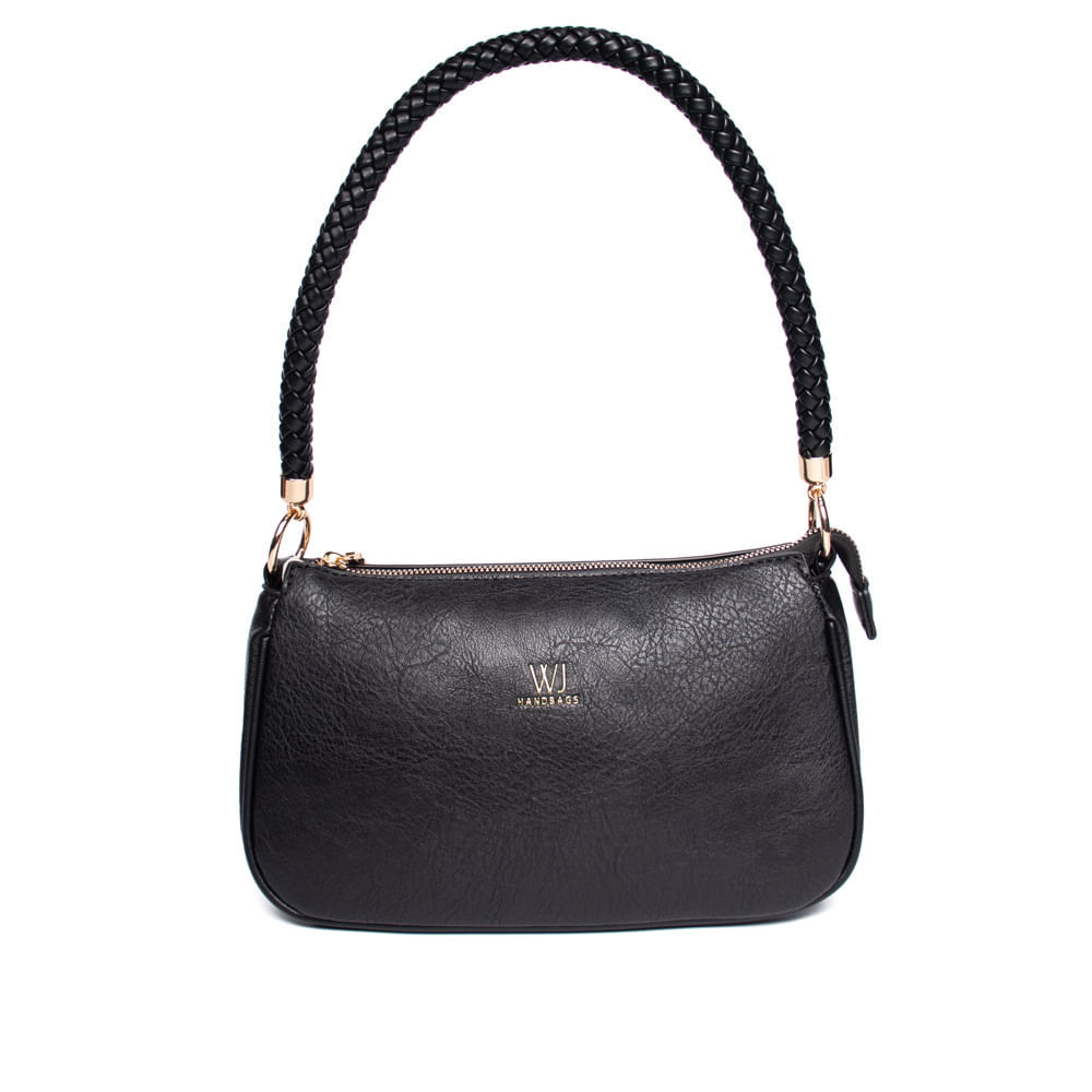 Bolsa Feminina Wj Alça Trançada Pequena Preto