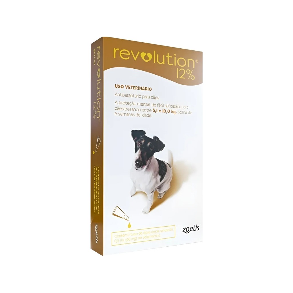 Antipulgas Revolution CÃES 5,1kg A 10kg - 3 Pipetas