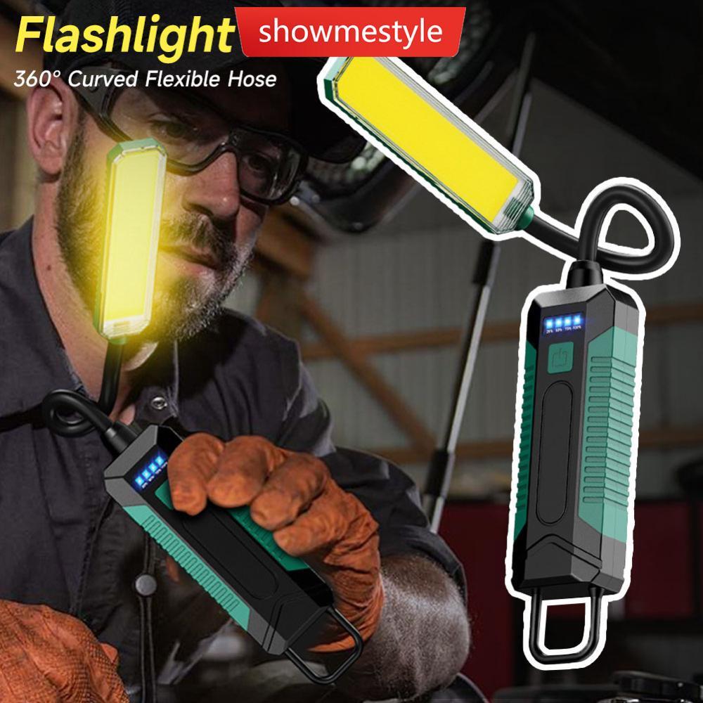 SMS 360 Mangueira Flexível Lanterna LED Iluminação De Emergência Ao Ar Livre Lâmpada De Reparo De Carro 4 Cores COB Luz