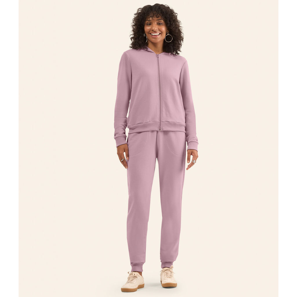 Calça Feminina Jogger Em Moletom Peluciado Rovitex Rosa