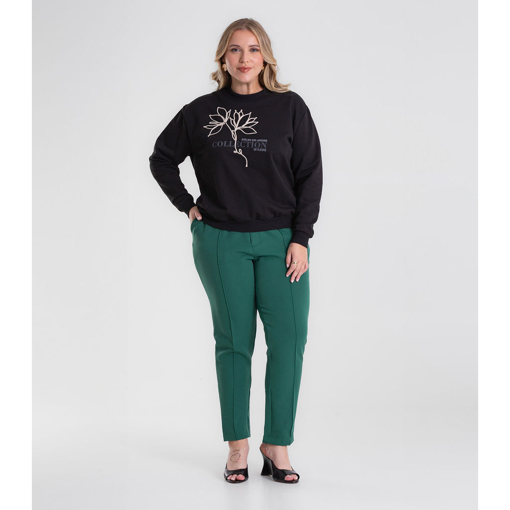 Calça Alfaiataria Plus Size Secret Glam Verde