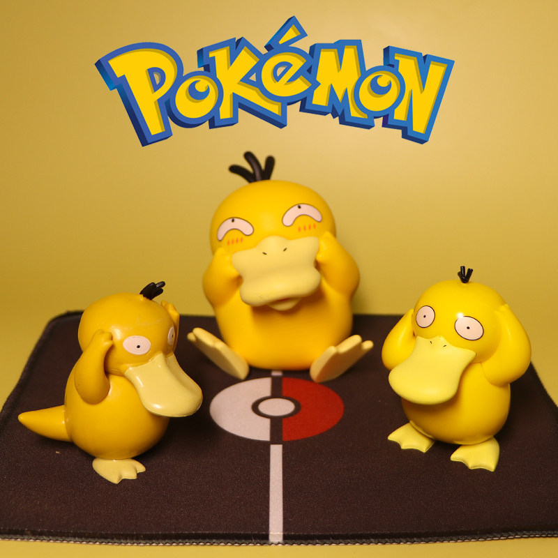 Produtos mais vendidos podem alcançar figura de pato caixa de presente Pokémon modelo de ornamento de PVC fofo pode alca