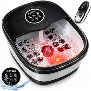 Banheira de Spa para os Pés KNQZE Dobrável com Aquecimento e Controle Remoto, Massagem com Bolhas, Controle de Temperatu
