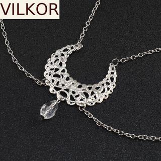 VILKOR Bohemia Headbands Moda Argola De Cabelo Noiva Testa Corrente Retro Dança Do Ventre Festival Cabeça Jóias Oco Lua 