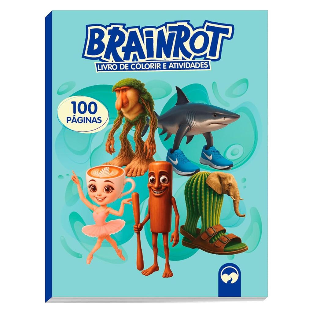 BRAINROT: LIVRO 100 PÁGINAS PARA COLORIR E ATIVIDADES -VALE DAS LETRAS