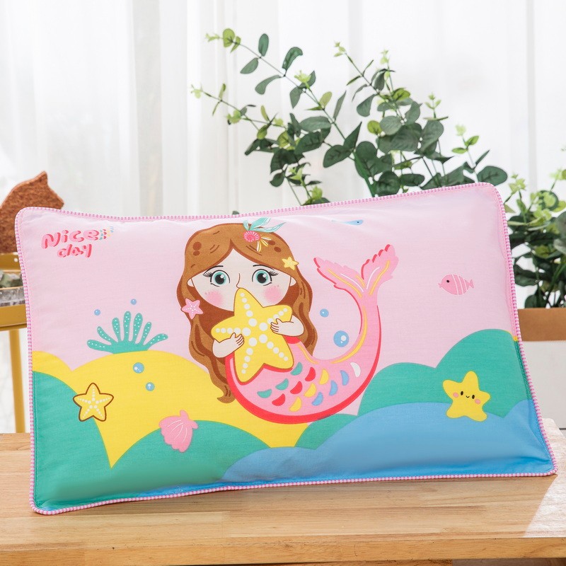 Sereia dos desenhos animados crianças impresso pequena fronha menina princesa estudante jardim de infância fronha única