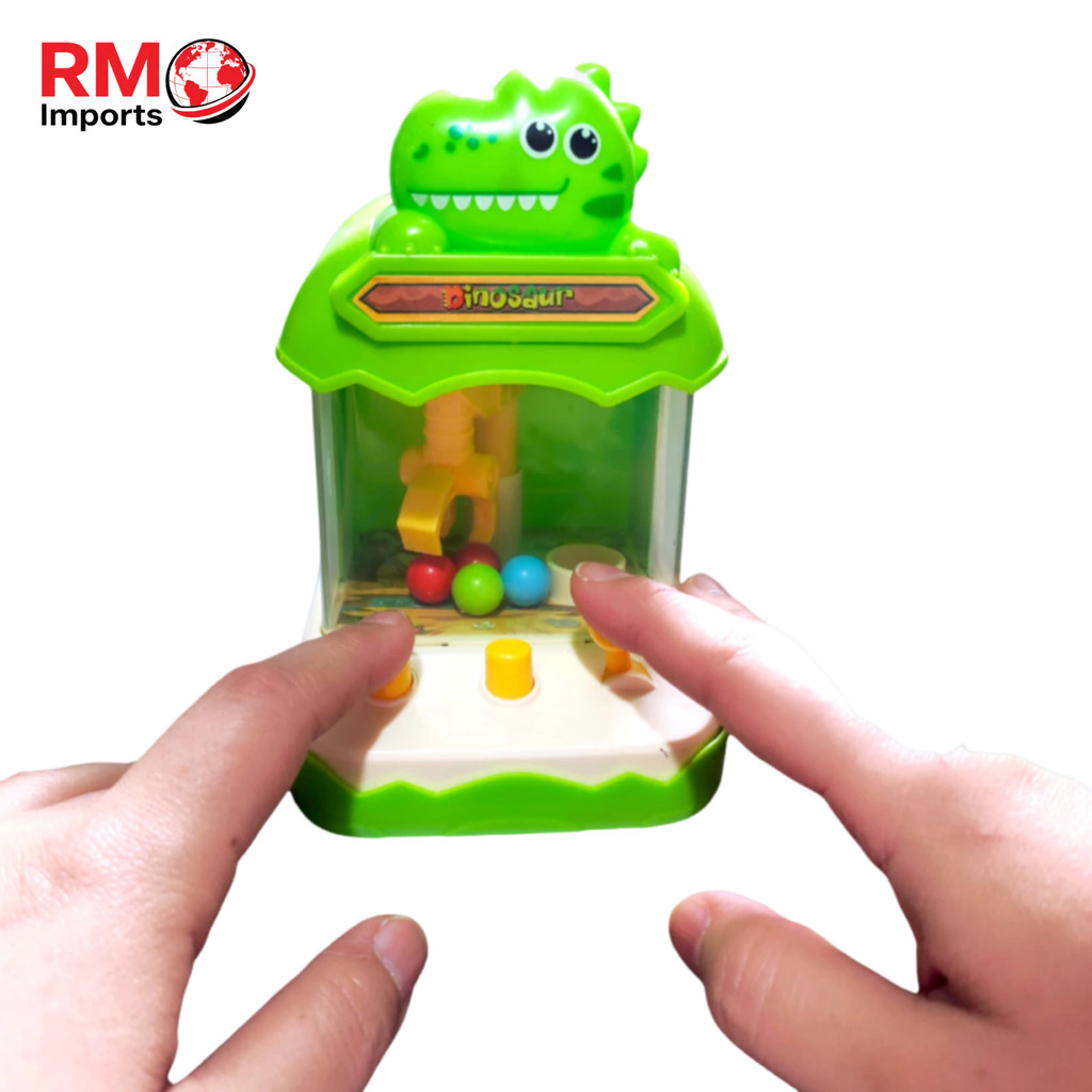 Brinquedo Máquina de Garra Infantil Dinossauro Pega Bolinha Mini Fliperama Interativo — imagem 2 de 2