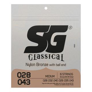 Encordoamento Sg Violão Nylon Bronze Tensão Média Classico