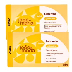 Kit 2 Sabonete em Barra Glicerina Cimed Bebê João e Maria 75g