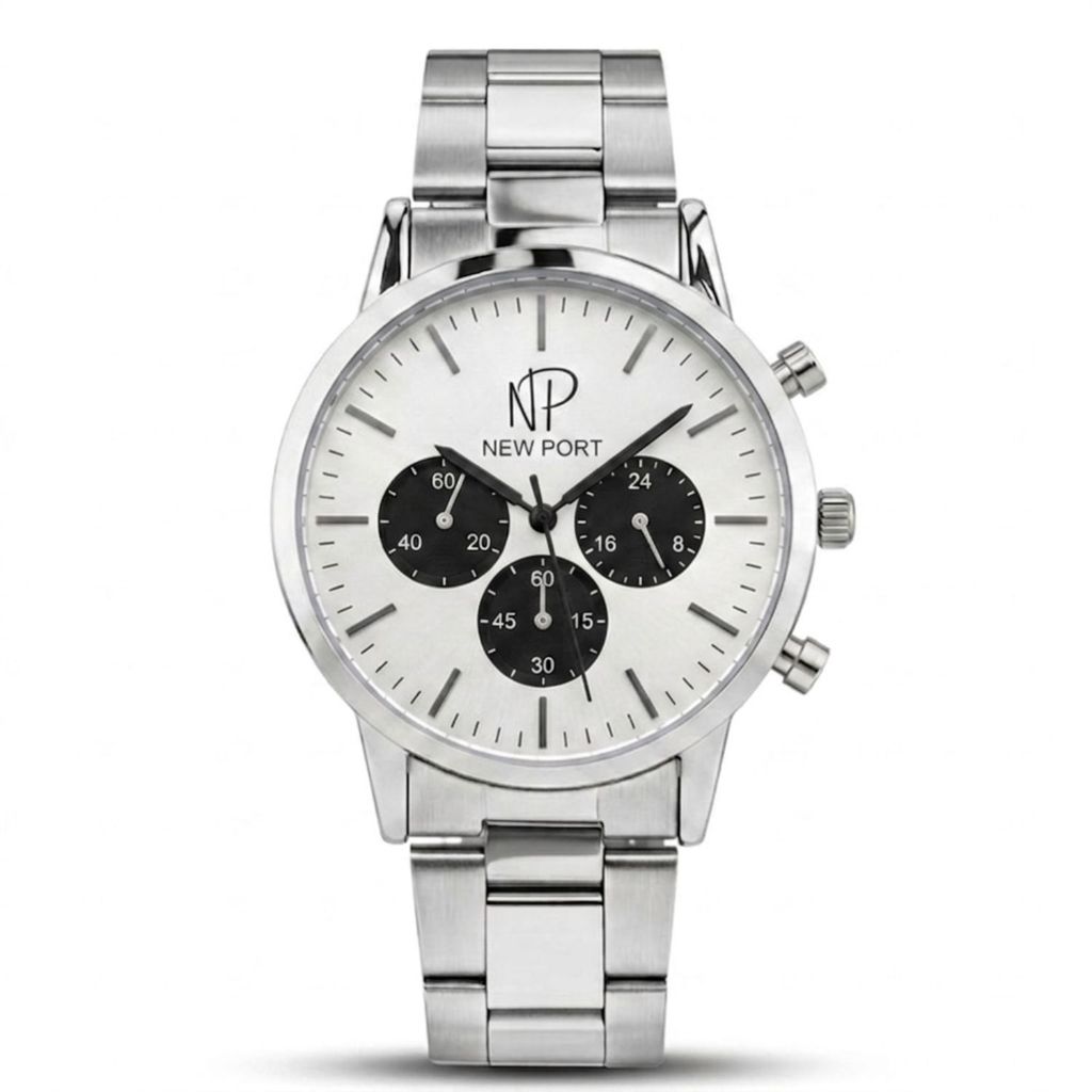 Relógio Masculino Cronógrafo Prova Dágua Casual 42mm NewPort
