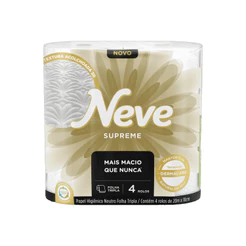 Papel higiênico de folha tripla Neve Supreme