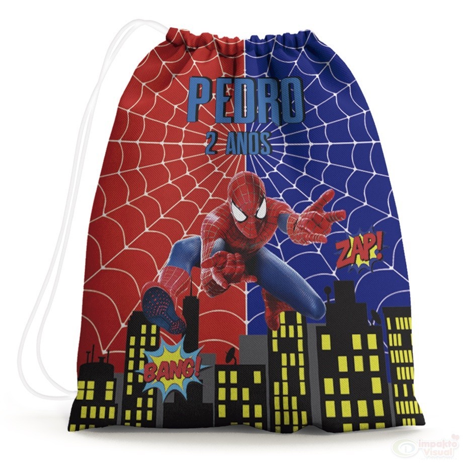 Kit 30 Sacolinhas Surpresa Personalizada Tecido Homem Aranha (15x20)
