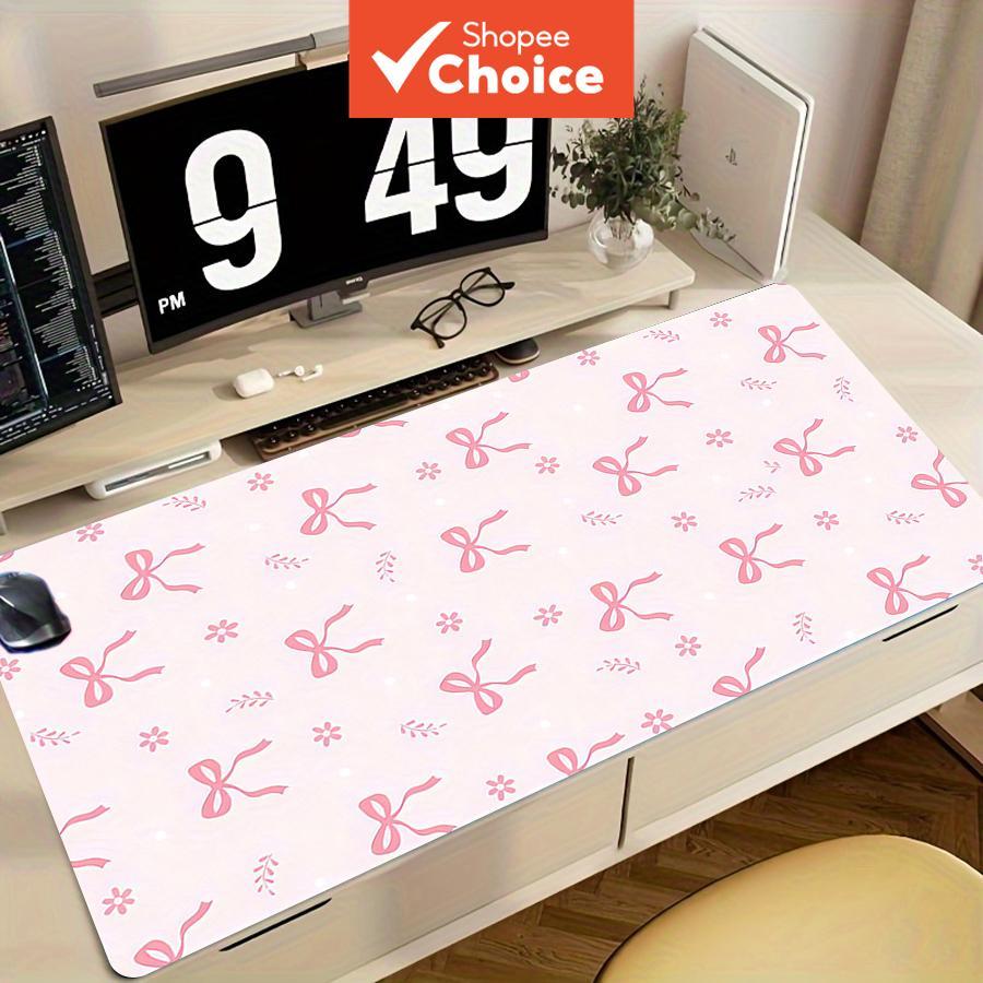 Mousepad rosa antiderrapante simples e elegante para acessórios de computador
