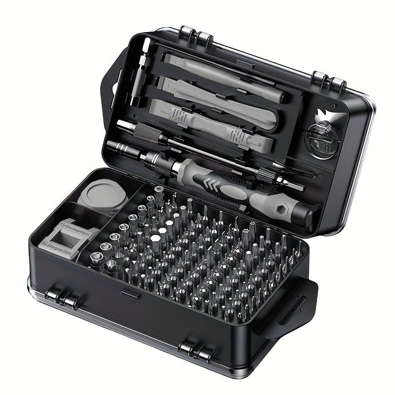 Conjunto de Chaves de Precisão 117 em 1, Ferramentas de Presente para Homens, Mini Kit de Ferramentas de Reparo com Pont