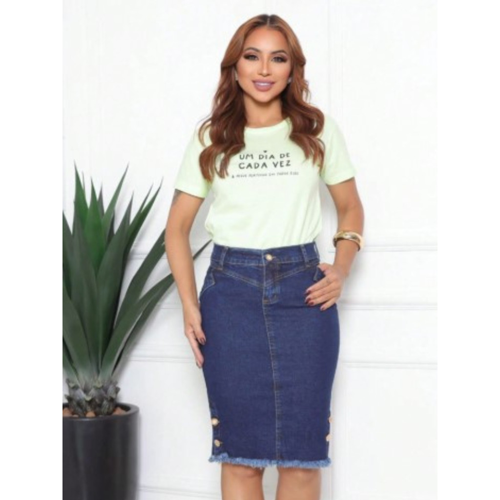 SAIA JEANS Feminina evangélica elegante com lycra