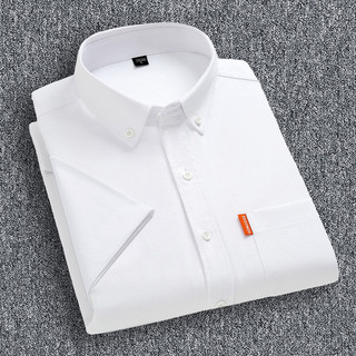 Camisa giratória Oxford de algodão masculina de manga curta enzima lavada algodão puro Casual negócios moda camisa mascu