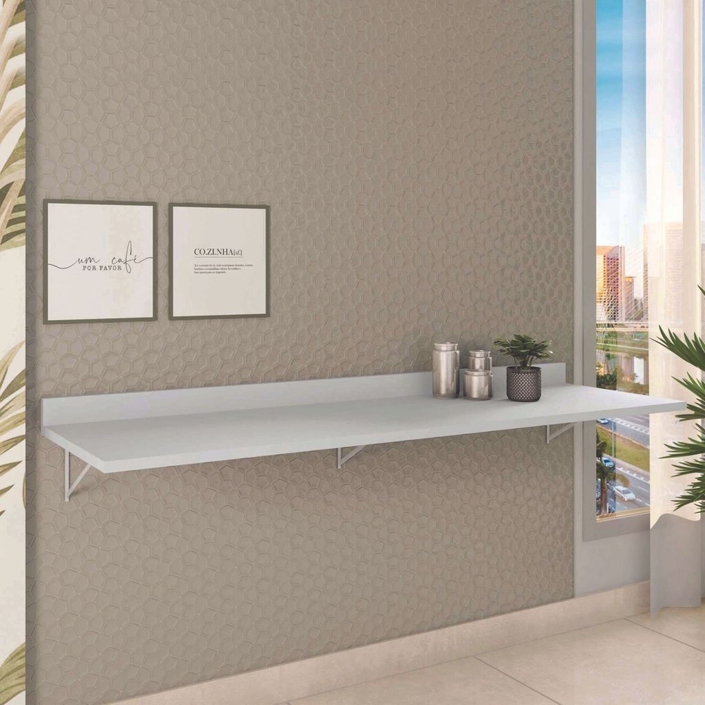 Tampo para Balcão 180cm Berlim Branco/BP