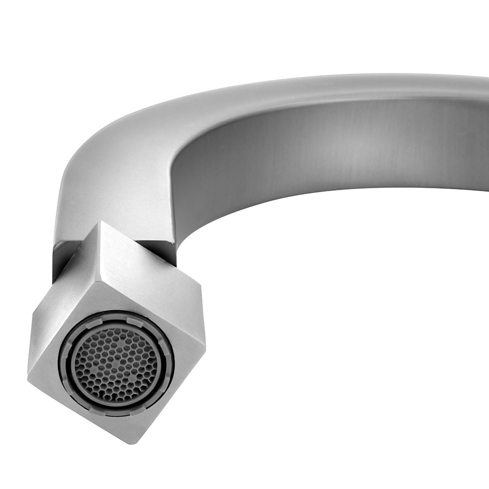 Torneira Banheiro Tube Alta Quadrada Inox Escovado Clean — imagem 2 de 2