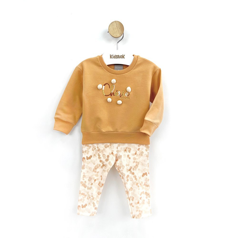 Conjunto Menina Blusão e Calça Canelada Chérie Pompom - Colorittá — imagem 2 de 2