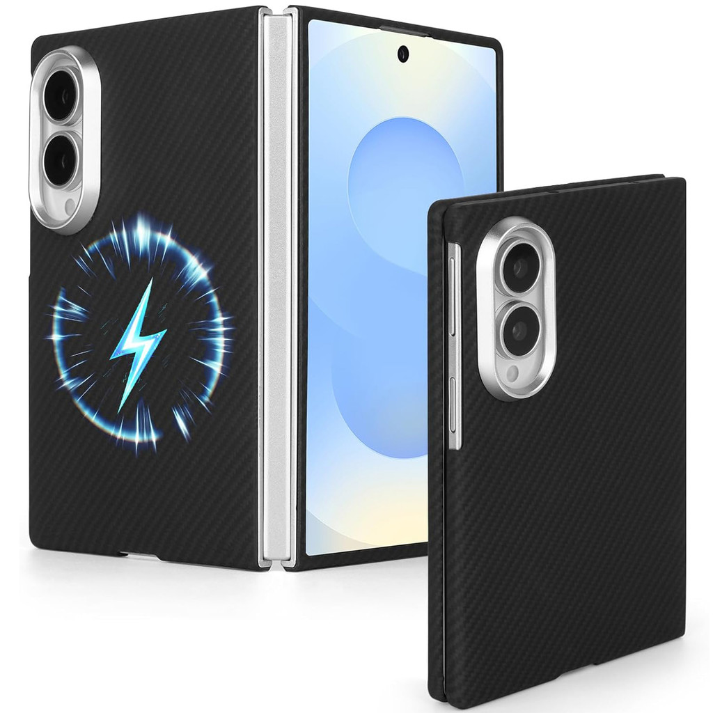 Capa Magnética De Fibra De Carbono Genuína Para Samsung Galaxy Z Fold 8 Leve E F