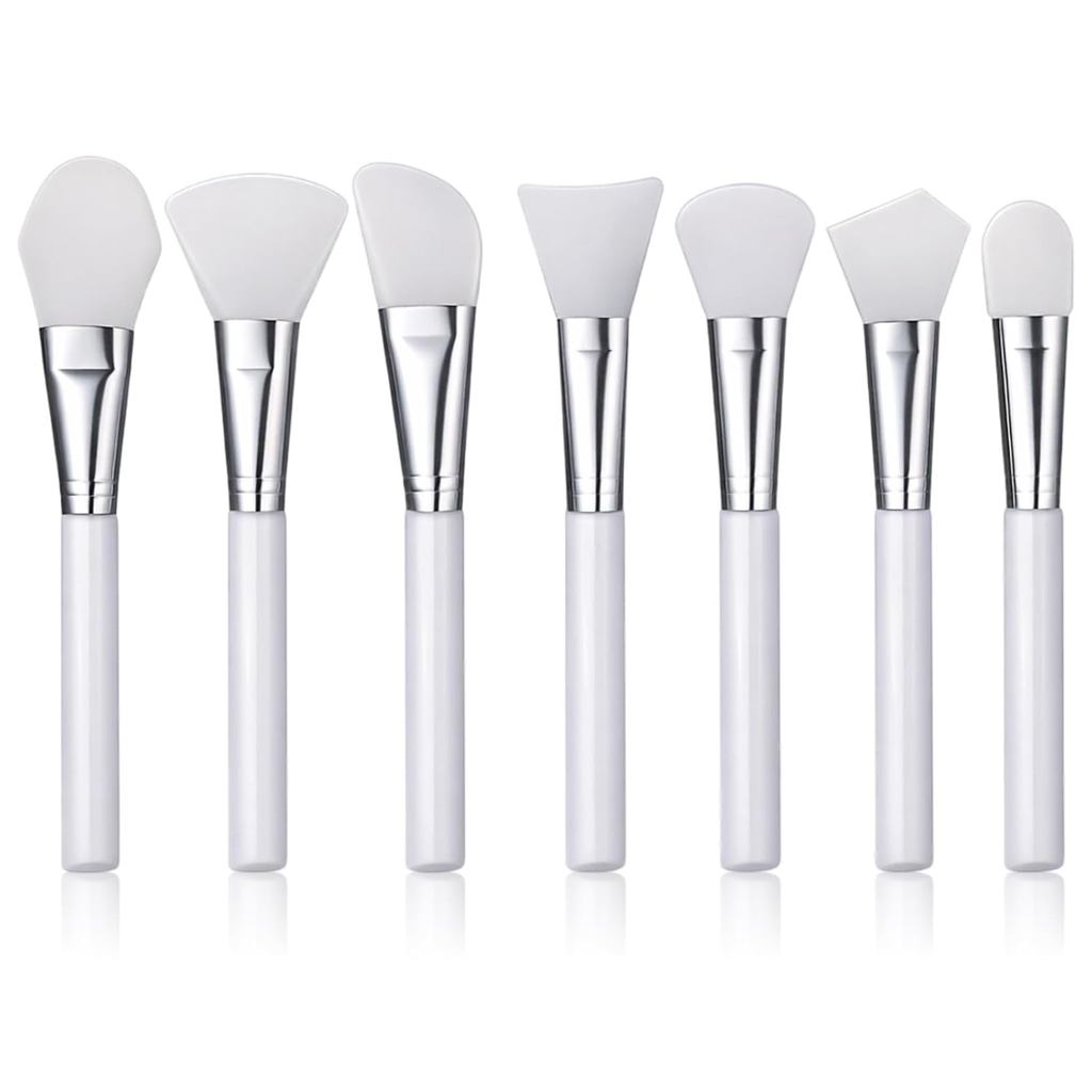 7 Peças de Aplicadores de Máscara de Silicone, Pincel Aplicador de Máscara Facial, Espátula com Múltiplas Cabeças de Pin
