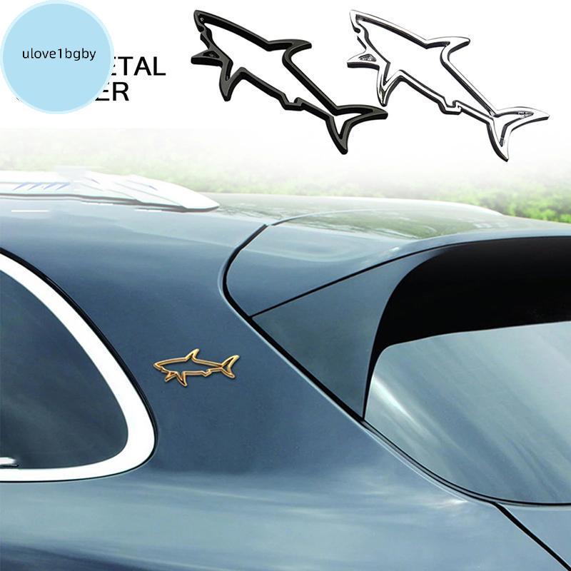 UloveBB 3D Metal Estilo De Carro Stier Oco Peixe Tubarão Emblema Decalques Automóveis Motocicleta Computador Tampa De Co
