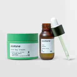 Kit Hidrata e Acalma – Sérum Facial de Cica + Creme Facial Diurno (2 Produtos)
