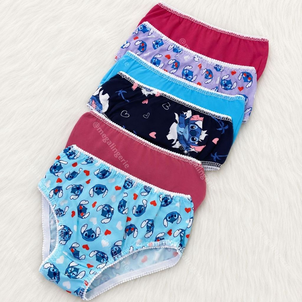 Kit 5 Calcinhas Infantis Menina Estampadas Confortáveis para o Dia a Dia - Valentina