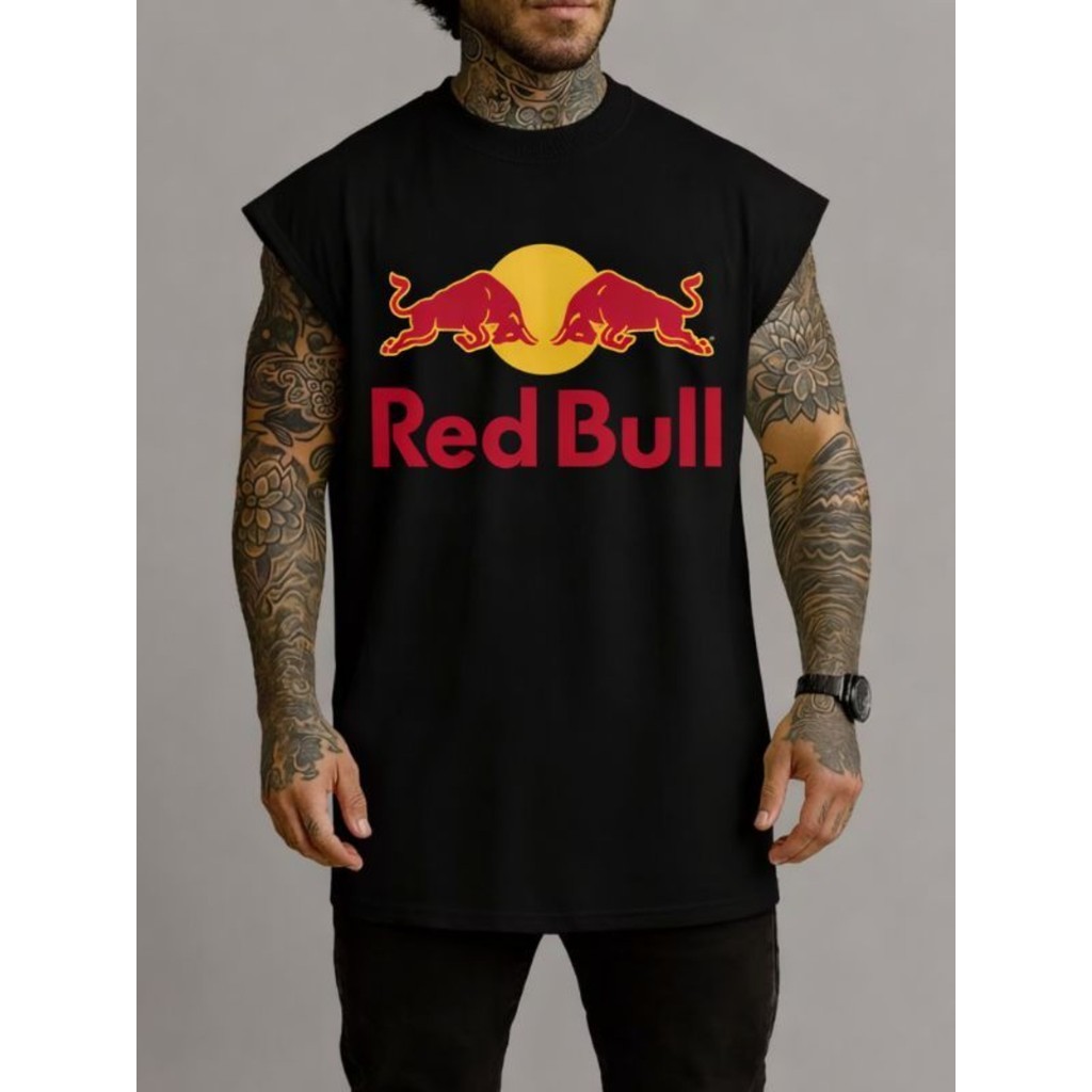 Camiseta Regata Oversized Estampada Redbul 100 % algodao Confortavel Camisa Machão
