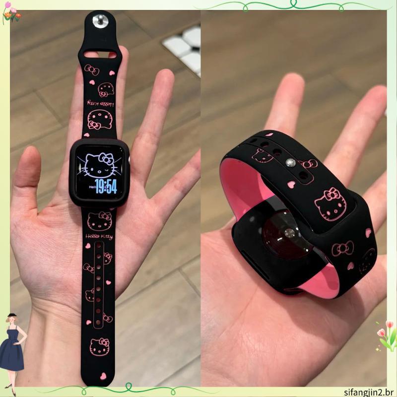 Adequado para Xiaomi 89pro Huawei F it43 Redmi 654 Apple Watch iWatch Cute Kitty