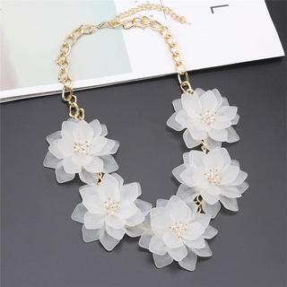 Pronto estoque novo estilo flor exagerada feminino colar curto clavícula corrente moda All-Match acessórios camisola pen