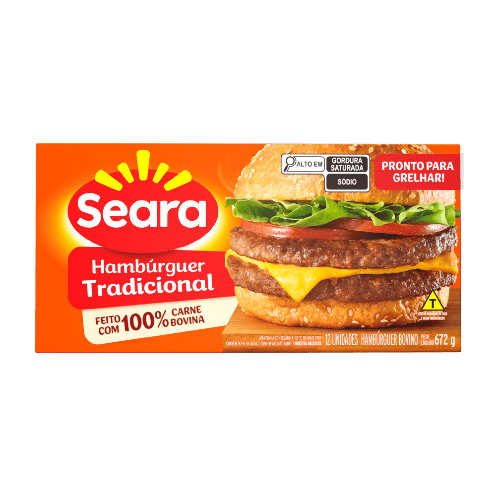 Seara Hamburguer Bovino 672g