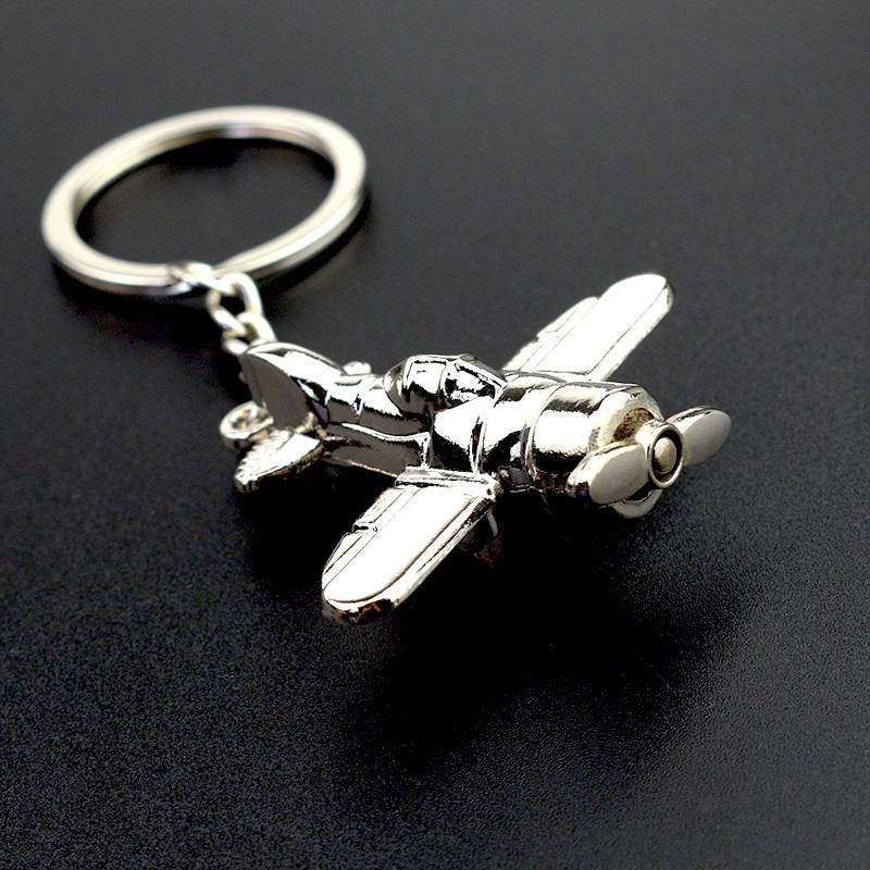 Avião de ar chaveiro criativo Metal chaveiro lutador chave pingente companhia aérea pequeno presente letras presente com