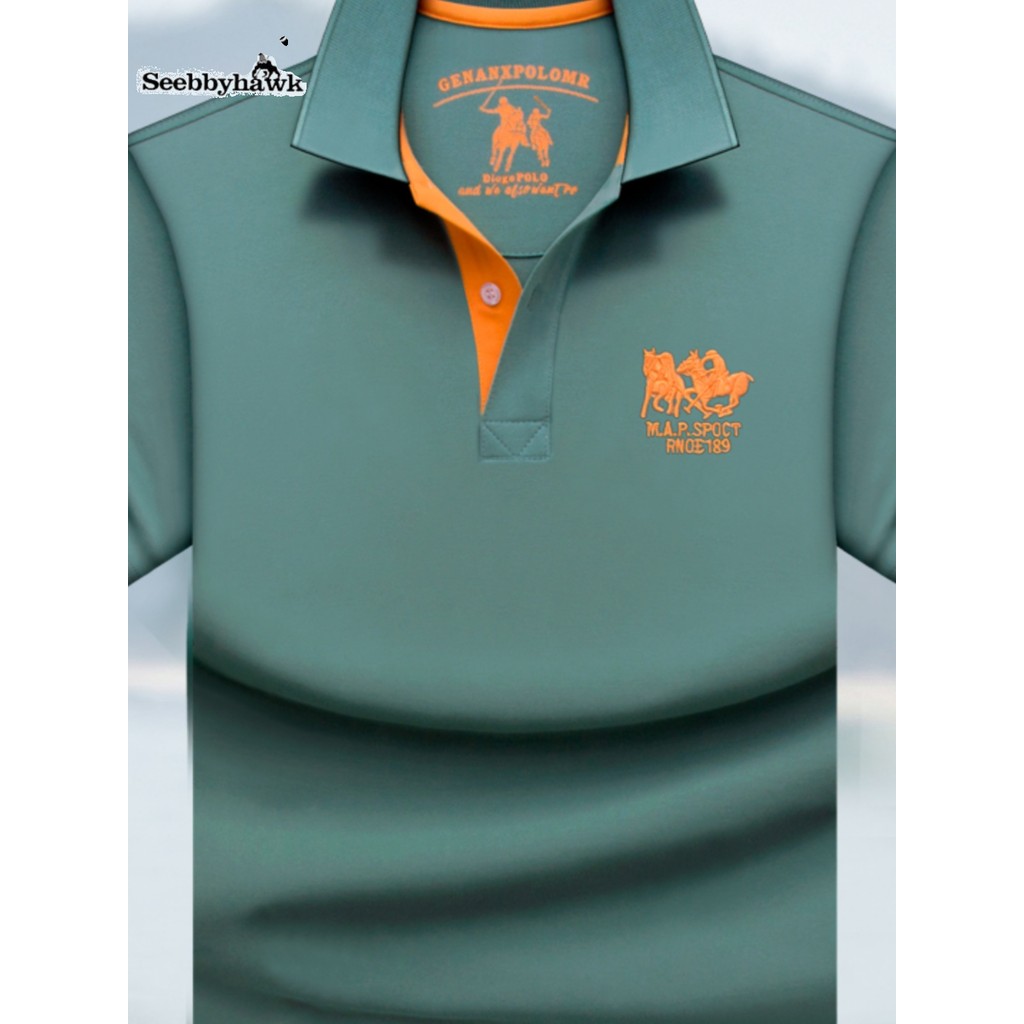 Grande marca lapela roupas na moda Paul roupas masculinas roupas escolares masculino de manga curta camiseta puro algodã