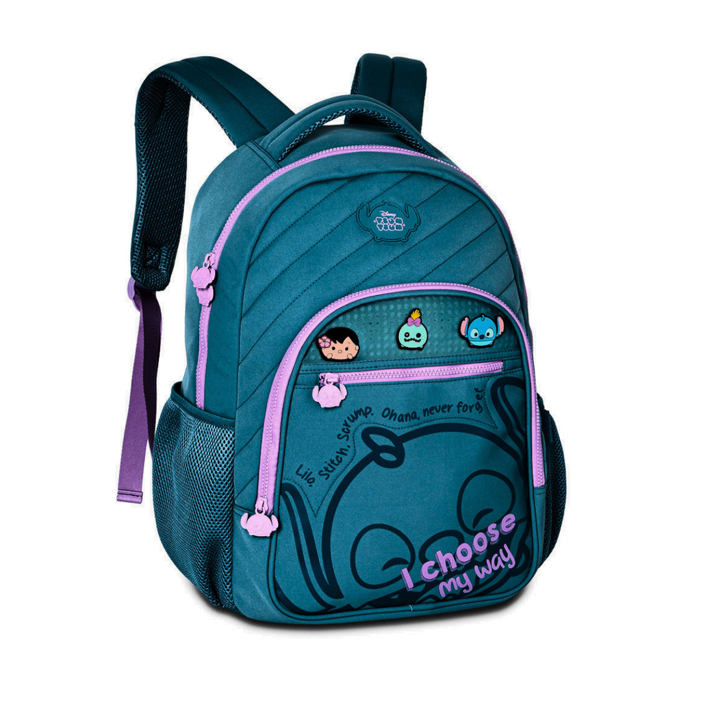 Mochila de Costas Stitch Disney TsumTsum - Clio Style Cor:Verde Petroleo