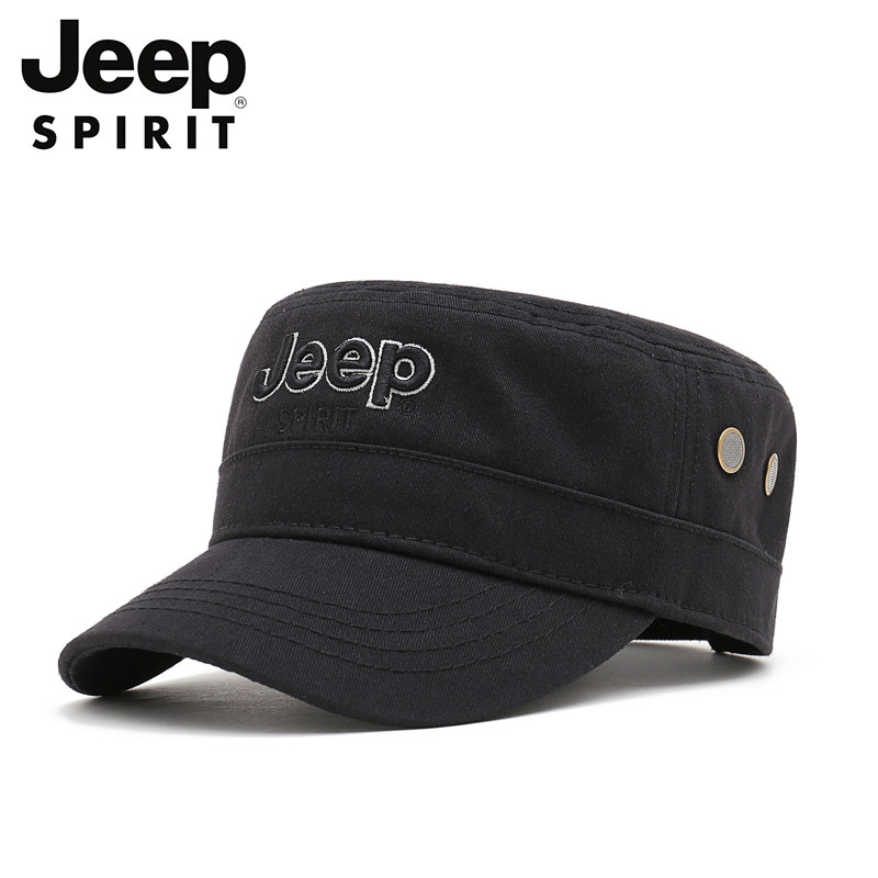 Jeep SPIRIT Jeep Moda Puro Algodão Carta Flat Top Chapéu Homens Mulheres Esportes Ao Ar Livre Lazer Chapéu Outono Invern