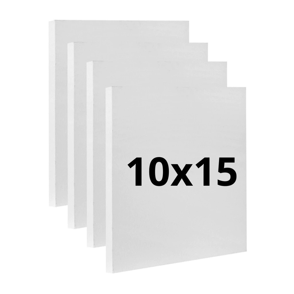 Kit Com 10 Telas Para Pintura 10x15 Cm Algodão - Telas Resistente