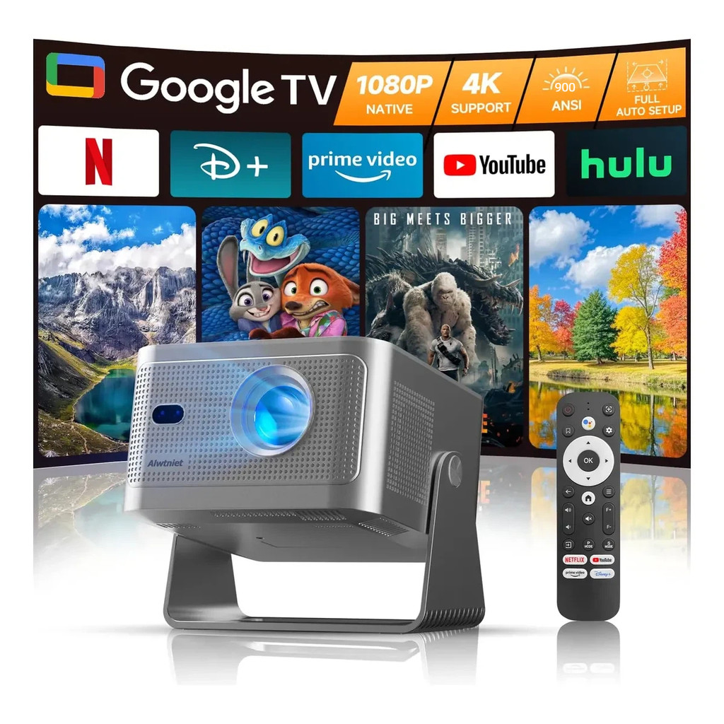 MAGCUBIC HY350GT Smart Projetor Google TV 4K 900ANSI Foco Automático Nativo 1080P Google Cast