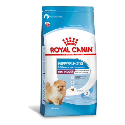 Ração Royal Canin Cães Filhotes Puppy Mini Indoor 7,5kg