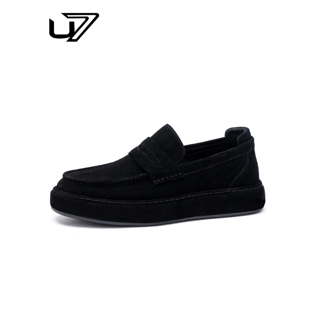 U7 marca sapatos masculinos 2026 verão masculino All-Match couro genuíno oco ervilhas sapatos masculinos de sola grossa