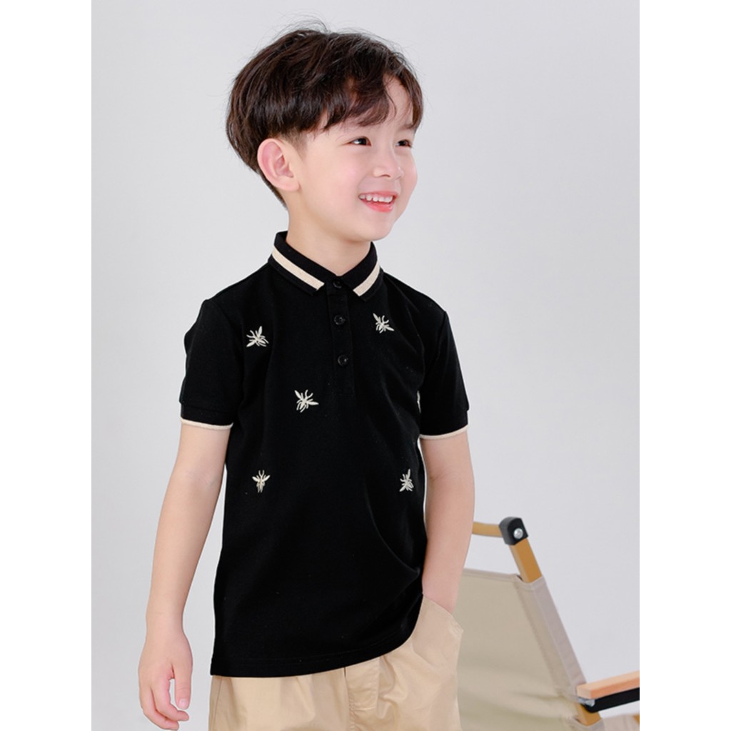 Crianças roupas infantis meninos camiseta de manga curta camisa POLO algodão puro camiseta infantil meninos 2026 verão n