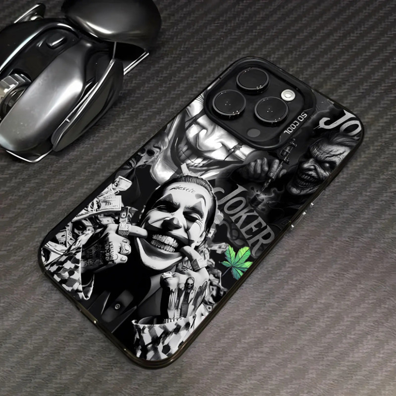 Visual Ousado Joker Capa Capinha Para iPhone 14 15 16 Plus 11 12 13 17 Pro Max Air Normal Toque confortável